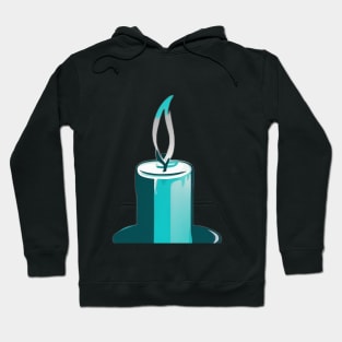 Serene Blue Candle Flame Illustration No. 615 Hoodie